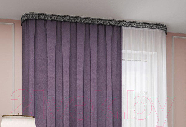 Изображение товара Карниз для штор LEGRAND Прима с поворотами 2м / 58 075 645 (графит)