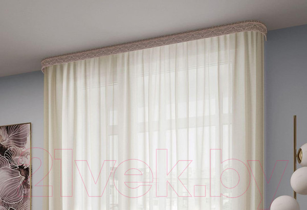 Изображение товара Карниз для штор LEGRAND Прима с поворотами 2.8м / 58 075 687 (коралл)