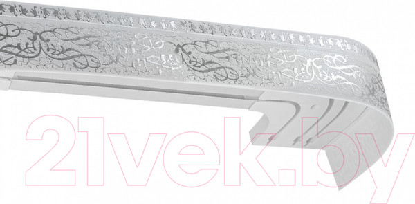 Изображение товара Карниз для штор LEGRAND Прима с поворотами 3м / 58 075 670 (белый/хром)