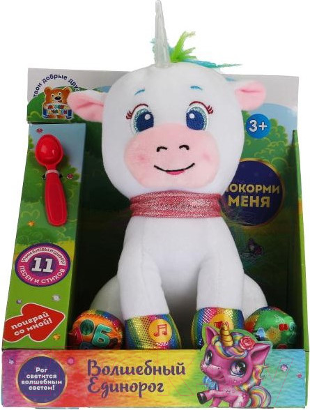 Изображение товара Мягкая игрушка Мульти-пульти Единорог Учим буквы, цифры / M80126-25