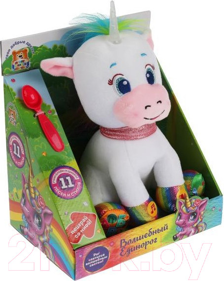 Изображение товара Мягкая игрушка Мульти-пульти Единорог Учим буквы, цифры / M80126-25