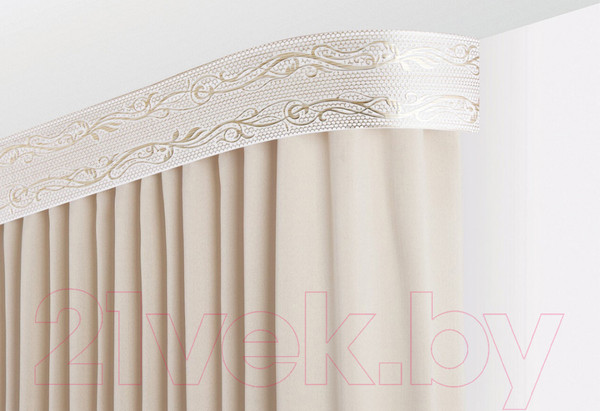 Изображение товара Карниз для штор LEGRAND Элиза с поворотами 2м 3-х рядный / 58 090 124 (айвори)