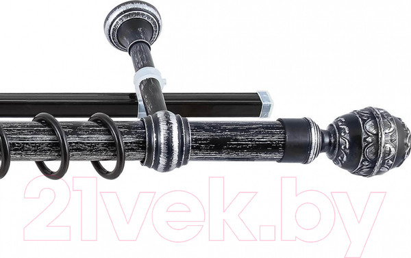 Изображение товара Карниз для штор LEGRAND Валанс С U-шиной 1.6м / 58 064 435 (черненое серебро/патина)