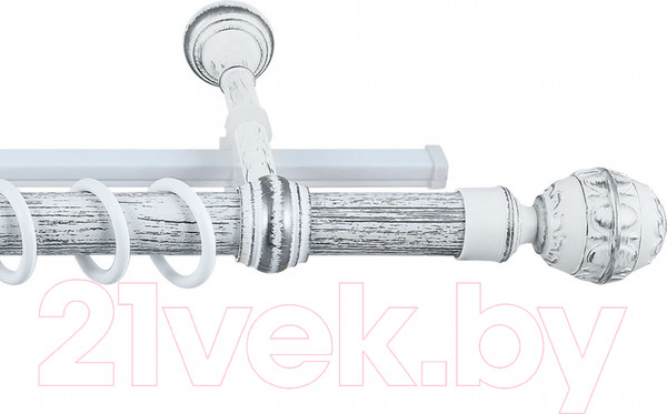 Изображение товара Карниз для штор LEGRAND Валанс С U-шиной 2м / 58 063 555 (белое серебро/патина)