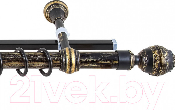 Изображение товара Карниз для штор LEGRAND Валанс С U-шиной 2м / 58 063 561 (черненое золото/патина)