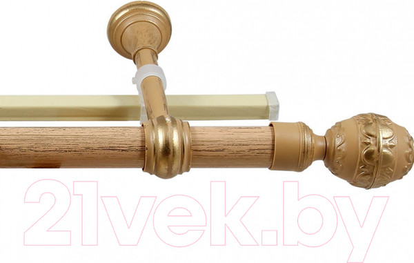 Изображение товара Карниз для штор LEGRAND Валанс С U-шиной 2.8м / 58 065 139 (ясный дуб/патина)