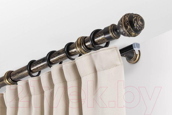 Изображение товара Карниз для штор LEGRAND Валанс С U-шиной 3м / 58 063 738 (черненое золото/патина)