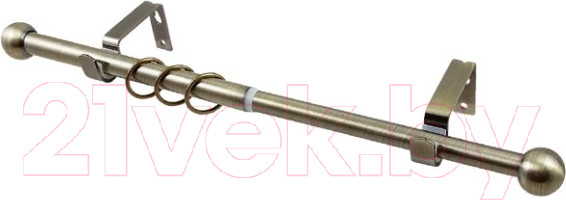 Изображение товара Карниз для штор LEGRAND Шар раздвижной 1.2-2.1 1-но рядный / 58 072 123 (антик-золото)