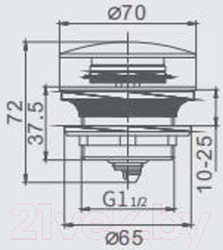 Изображение товара Донный клапан Tim BAR0404B