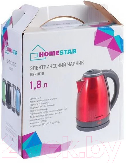 Изображение товара Электрочайник HomeStar HS-1010 (красный)
