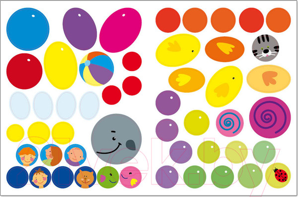 Изображение товара Развивающая книга Мозаика-Синтез Геометрические наклейки. Круг / МС11448