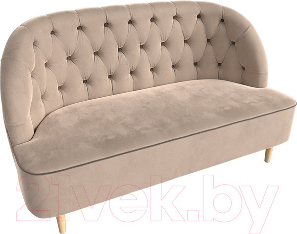Изображение товара Диван Лига Диванов Амиса 303 / 109827 (велюр, бежевый)