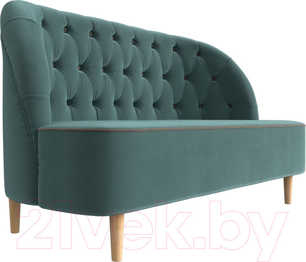 Изображение товара Диван Лига Диванов Амиса 303 / 109828 (велюр, бирюзовый)