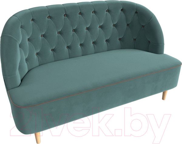 Изображение товара Диван Лига Диванов Амиса 303 / 109828 (велюр, бирюзовый)