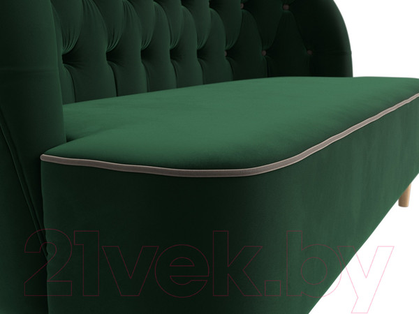 Изображение товара Диван Лига Диванов Амиса 303 / 109830 (велюр, зеленый)