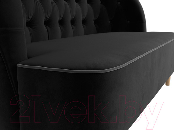 Изображение товара Диван Лига Диванов Амиса 303 / 109834 (велюр, черный)