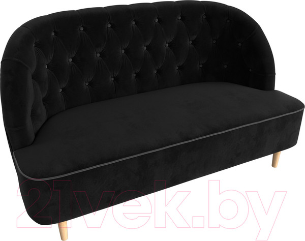 Изображение товара Диван Лига Диванов Амиса 303 / 109834 (велюр, черный)