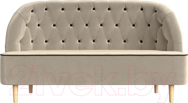 Изображение товара Диван Лига Диванов Амиса 303 / 109835 (микровельвет, бежевый)