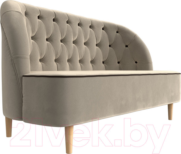 Изображение товара Диван Лига Диванов Амиса 303 / 109835 (микровельвет, бежевый)