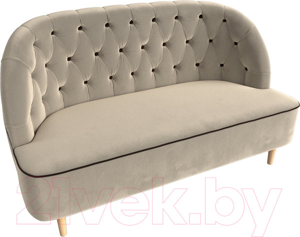 Изображение товара Диван Лига Диванов Амиса 303 / 109835 (микровельвет, бежевый)