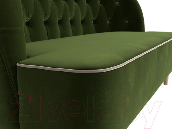 Изображение товара Диван Лига Диванов Амиса 303 / 109838 (микровельвет, зеленый)