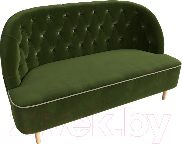 Изображение товара Диван Лига Диванов Амиса 303 / 109838 (микровельвет, зеленый)