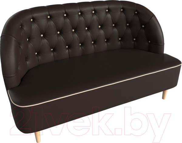 Изображение товара Диван Лига Диванов Амиса 303 / 109849 (экокожа, коричневый)