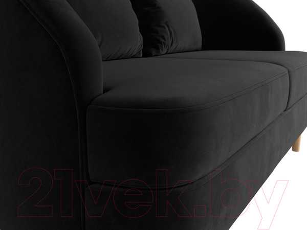 Изображение товара Диван Лига Диванов Атико 304 / 109893 (велюр, черный)