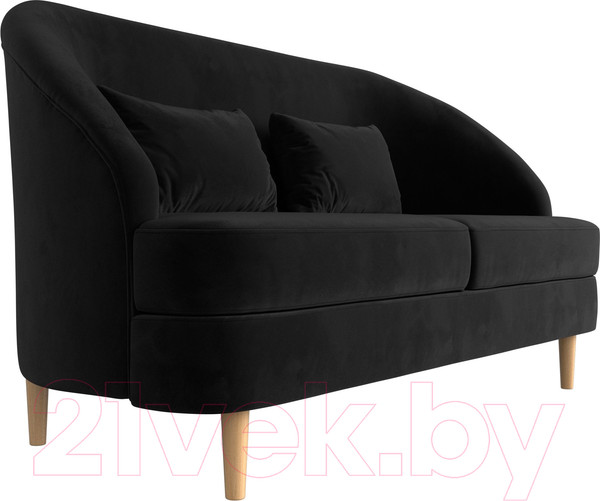 Изображение товара Диван Лига Диванов Атико 304 / 109893 (велюр, черный)