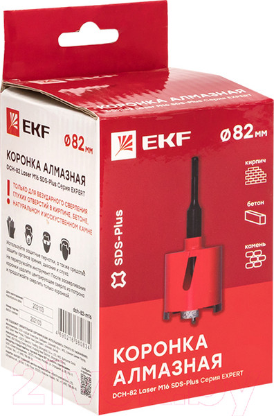Изображение товара Коронка EKF Expert dch-82-m16