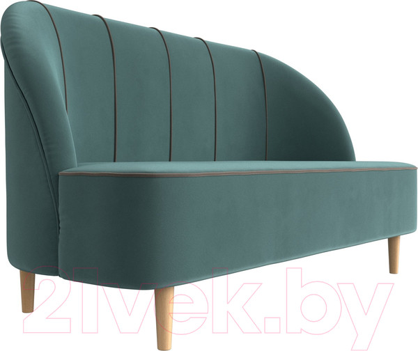 Изображение товара Диван Лига Диванов Фелини 305 / 109854 (велюр, бирюзовый)