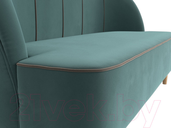 Изображение товара Диван Лига Диванов Фелини 305 / 109854 (велюр, бирюзовый)