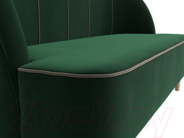 Изображение товара Диван Лига Диванов Фелини 305 / 109856 (велюр, зеленый)