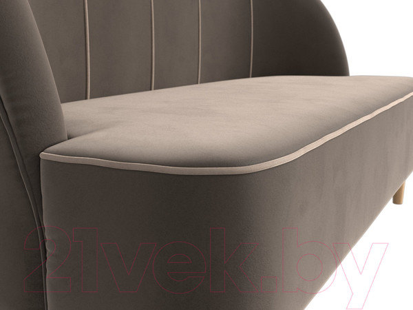 Изображение товара Диван Лига Диванов Фелини 305 / 109857 (велюр, коричневый)