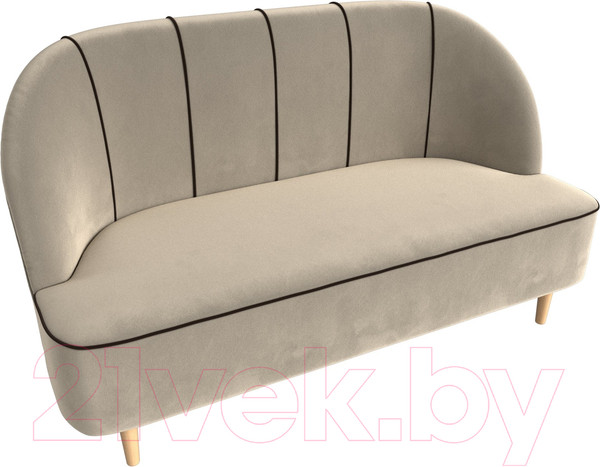 Изображение товара Диван Лига Диванов Фелини 305 / 109861 (микровельвет, бежевый)