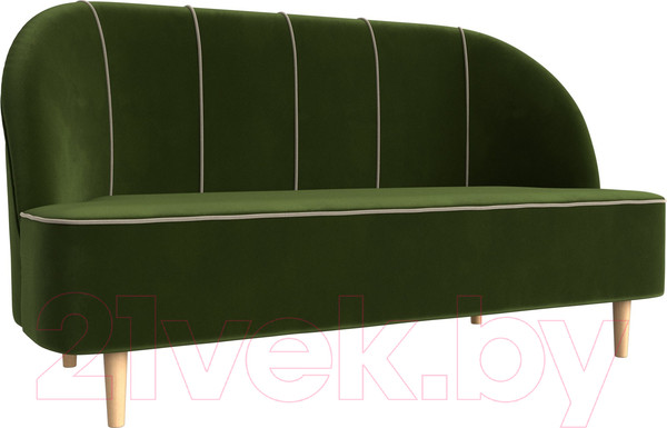Изображение товара Диван Лига Диванов Фелини 305 / 109864 (микровельвет, зеленый)