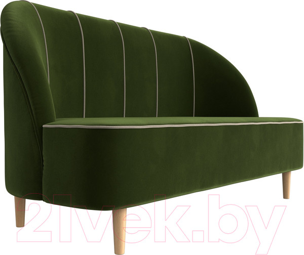 Изображение товара Диван Лига Диванов Фелини 305 / 109864 (микровельвет, зеленый)