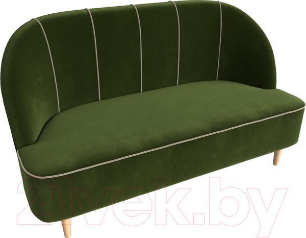 Изображение товара Диван Лига Диванов Фелини 305 / 109864 (микровельвет, зеленый)