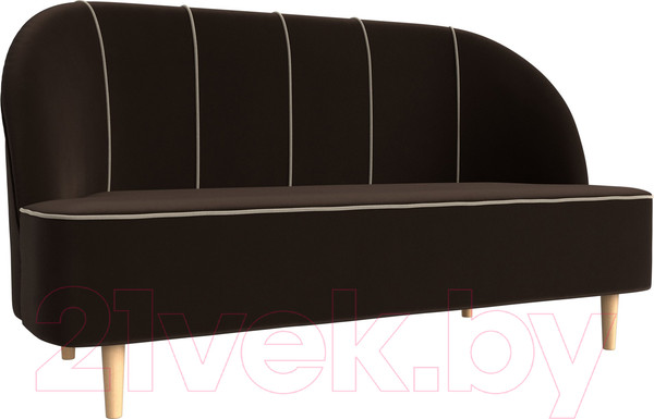 Изображение товара Диван Лига Диванов Фелини 305 / 109866 (микровельвет, коричневый)