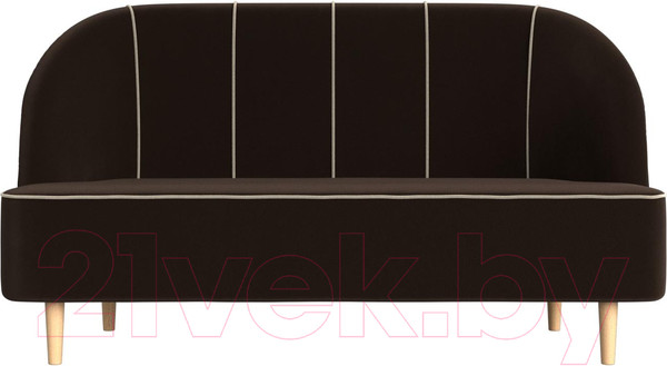 Изображение товара Диван Лига Диванов Фелини 305 / 109866 (микровельвет, коричневый)