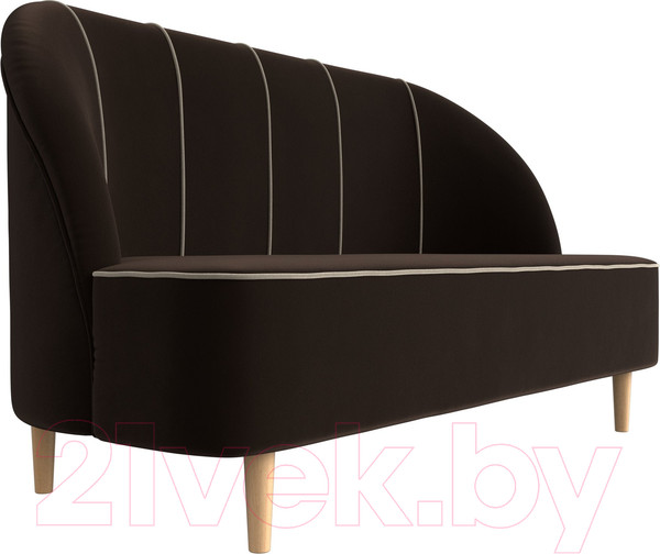 Изображение товара Диван Лига Диванов Фелини 305 / 109866 (микровельвет, коричневый)