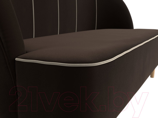 Изображение товара Диван Лига Диванов Фелини 305 / 109866 (микровельвет, коричневый)