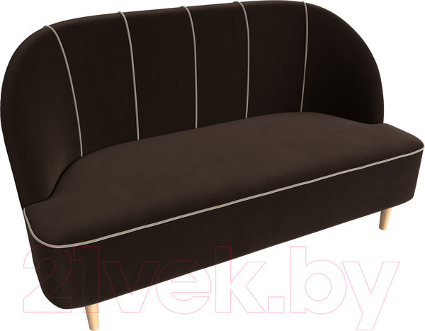 Изображение товара Диван Лига Диванов Фелини 305 / 109866 (микровельвет, коричневый)