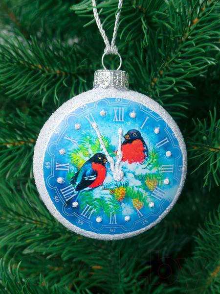 Изображение товара Елочная игрушка Грай Медальон-Снегири Ф-129