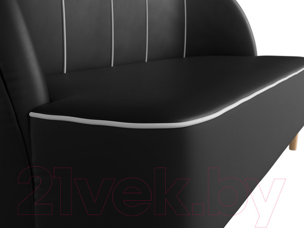 Изображение товара Диван Лига Диванов Фелини 305 / 109876 (экокожа, черный)