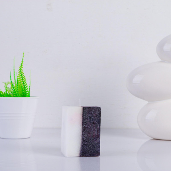 Изображение товара Свеча Богатство аромата Куб Кристаллический узор / 4428291 (имбирь)