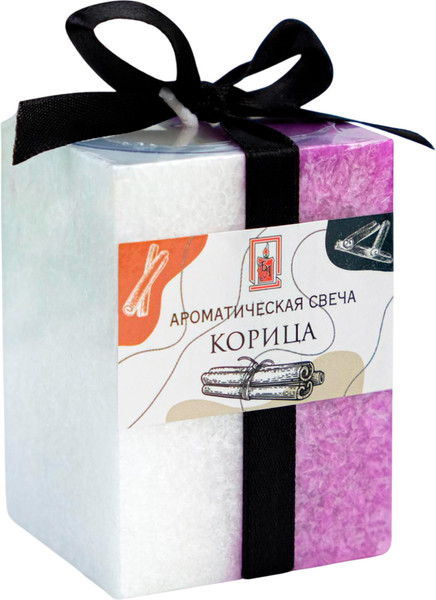 Изображение товара Свеча Богатство аромата Куб Кристаллический узор / 3680556 (корица)