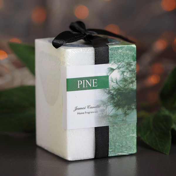 Изображение товара Свеча Богатство аромата Куб Кристаллический узор / 3680552 (хвойный)