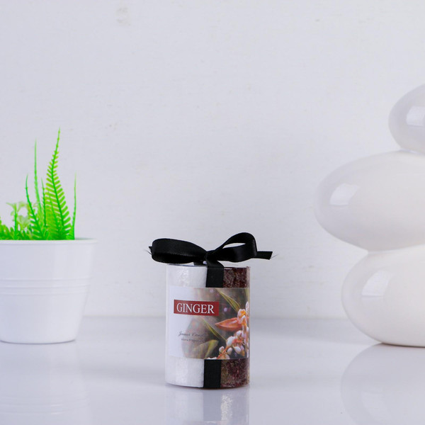 Изображение товара Свеча Богатство аромата Цилиндр Кристаллический узор / 4428289 (имбирь)