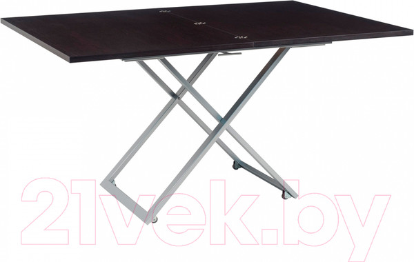 Изображение товара Стол-трансформер Levmar Compact We (венге/опоры серебристый)